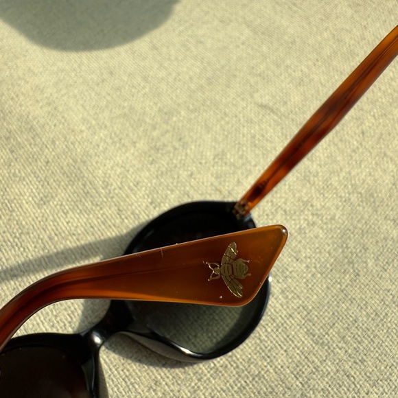 Gucci Black Oval Sunglasses main image 7
